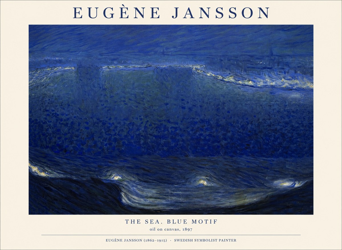 Eugène Jansson The Sea. Blue Motif No1 - Poszter