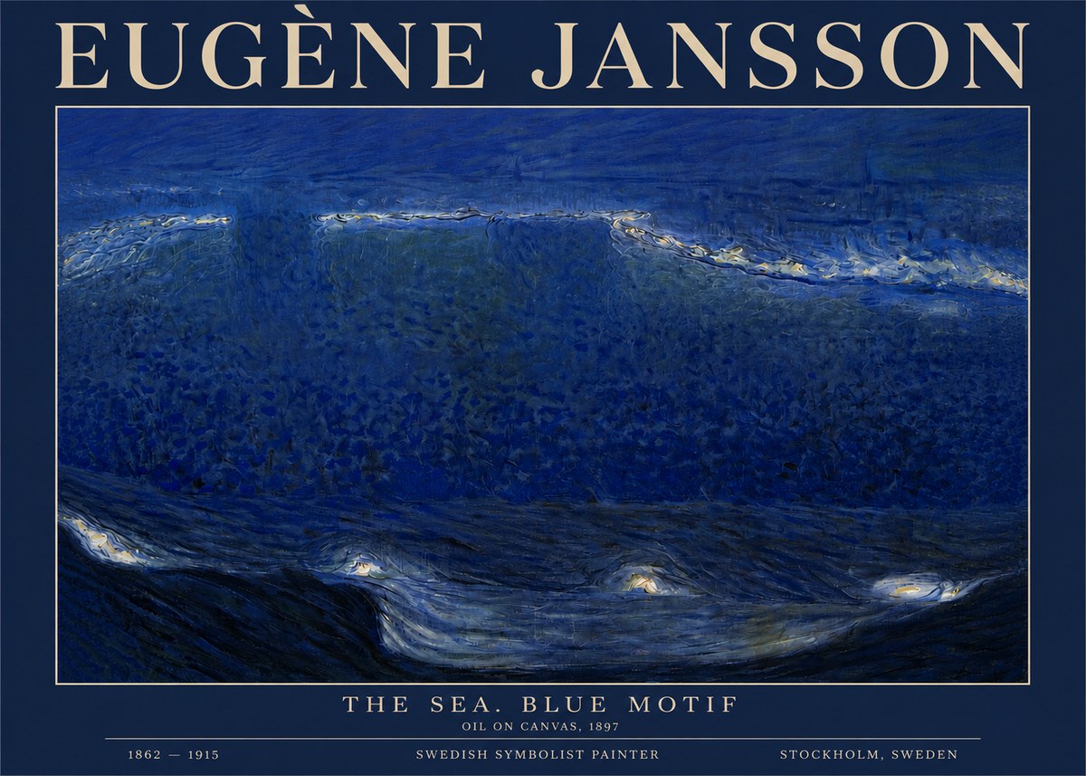 Eugène Jansson The Sea. Blue Motif No3 - Poszter
