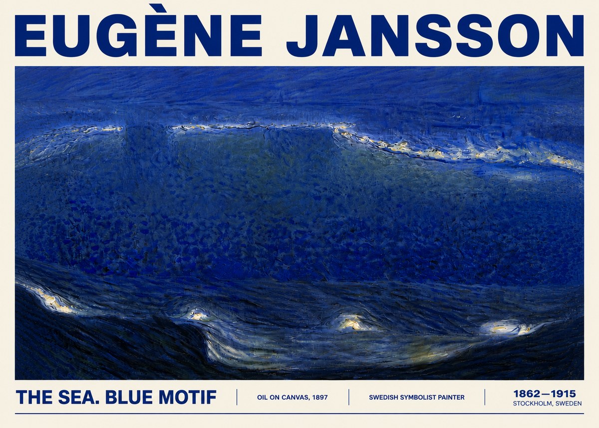 Eugène Jansson The Sea. Blue Motif No5 - Poszter