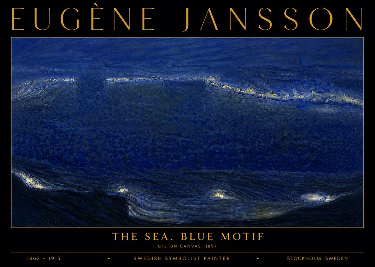 Eugène Jansson The Sea. Blue Motif No6 - Poszter