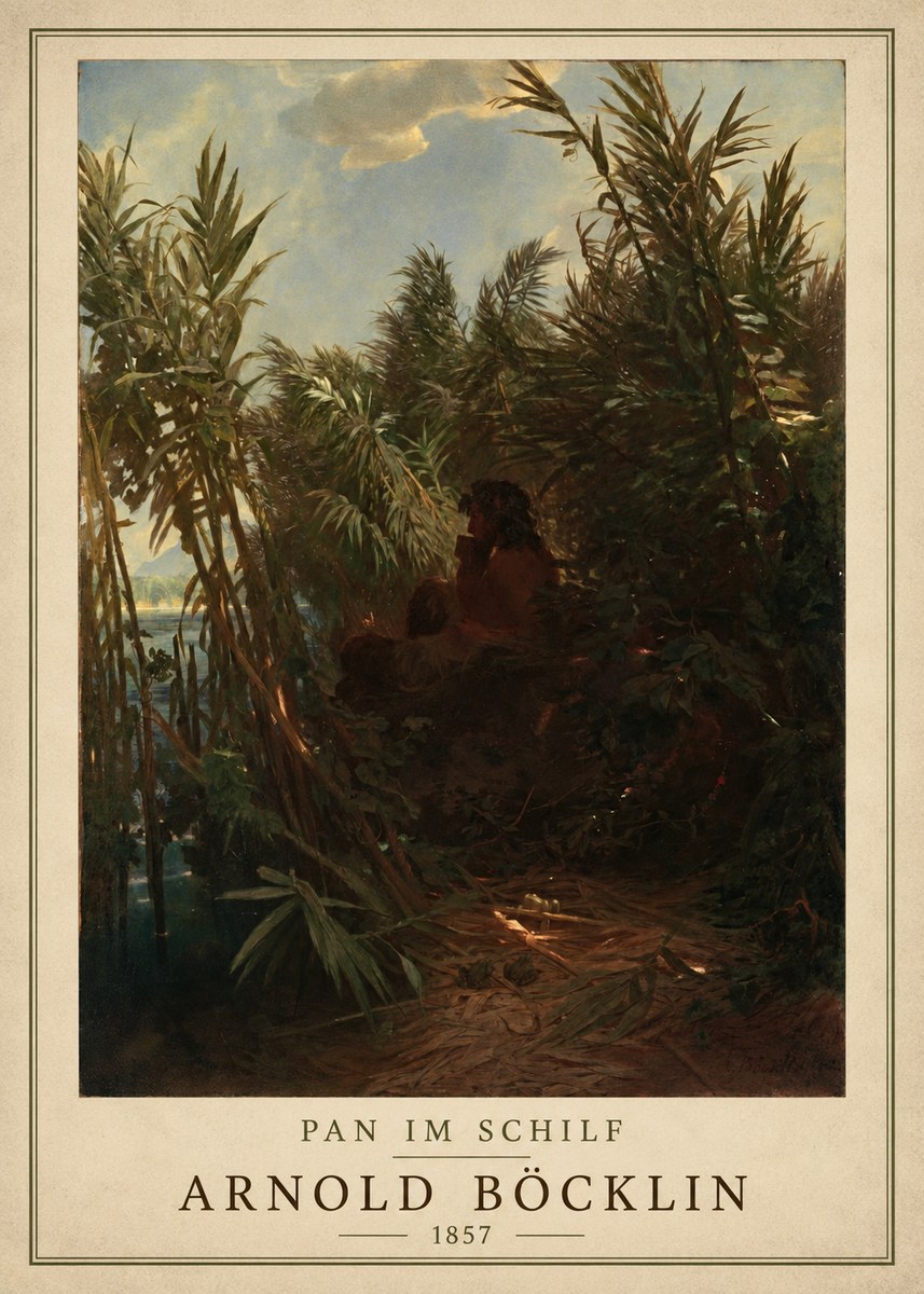 Arnold Böcklin Pan Im Schilf No1 - Poszter