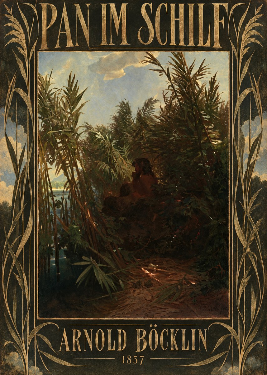 Arnold Böcklin Pan Im Schilf No5 - Poszter