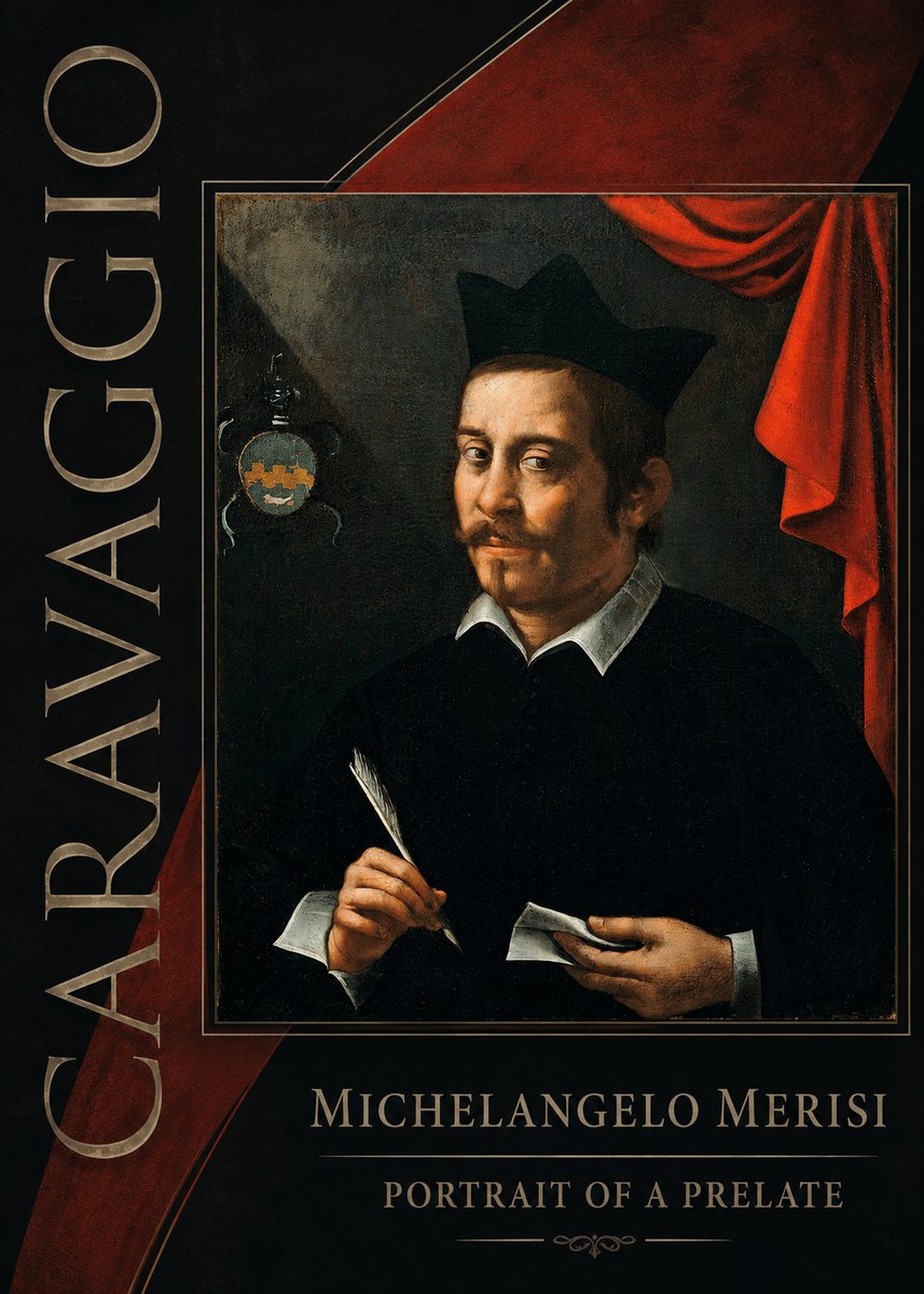 Michelangelo Merisi da Caravaggio Portrait of a Prelate No2 - Poszter