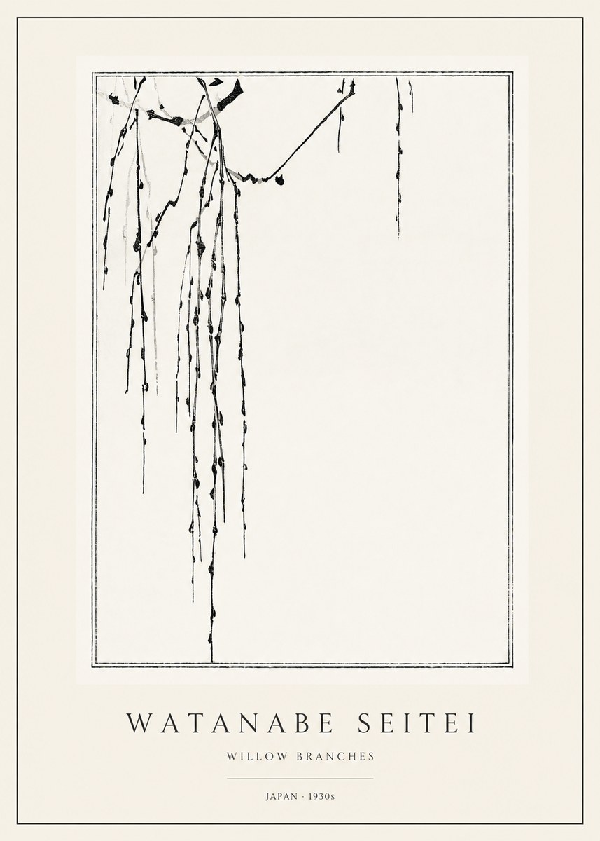 Watanabe Seitei Willow Branches I No1 - Poszter