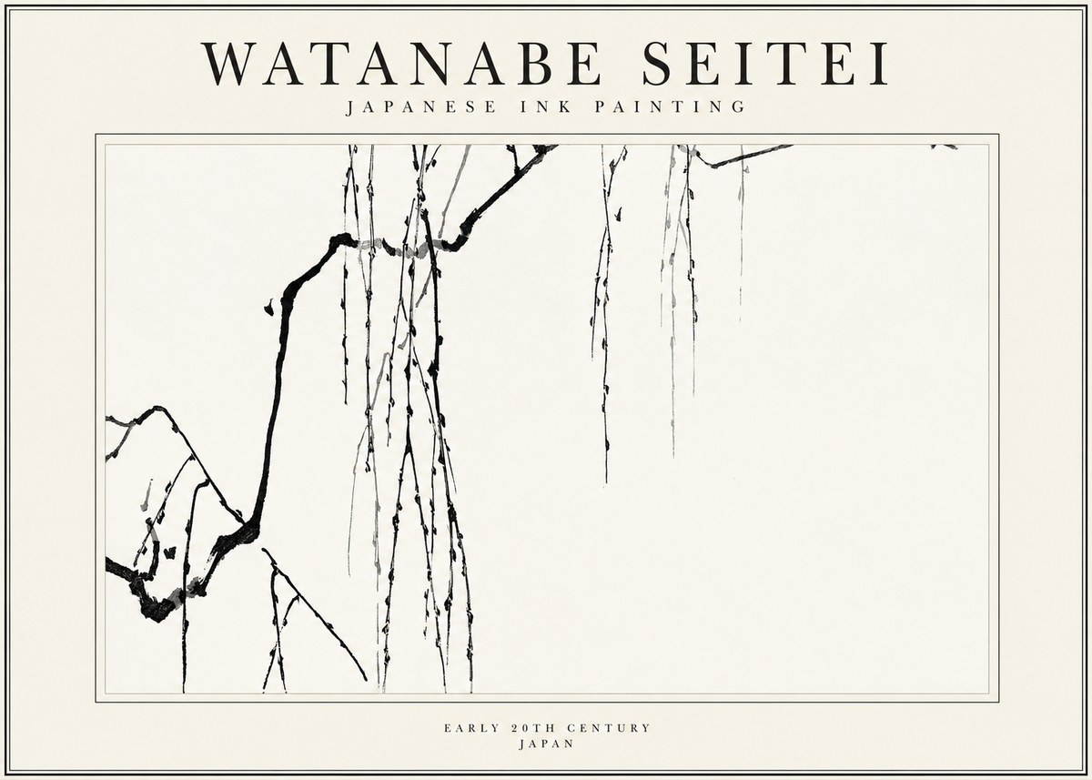 Watanabe Seitei Willow Branches II No1 - Poszter