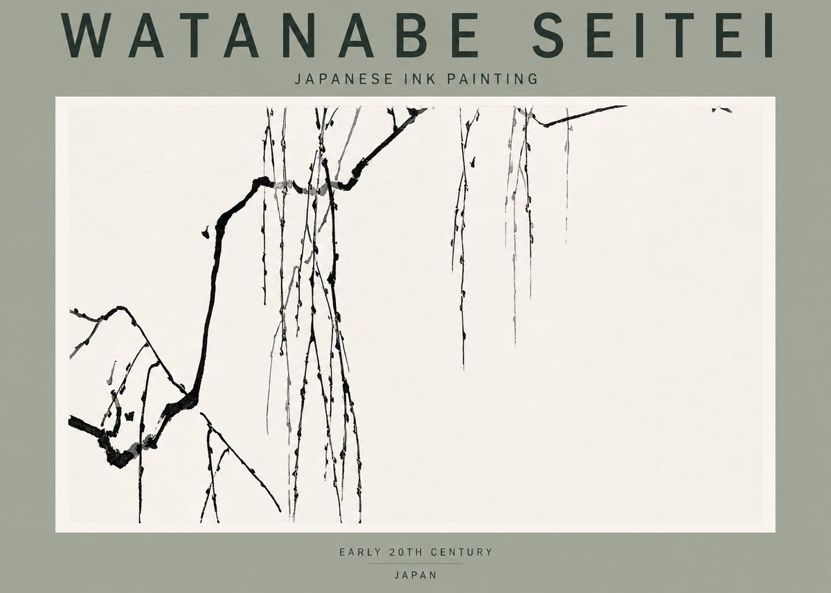 Watanabe Seitei Willow Branches II No2 - Poszter