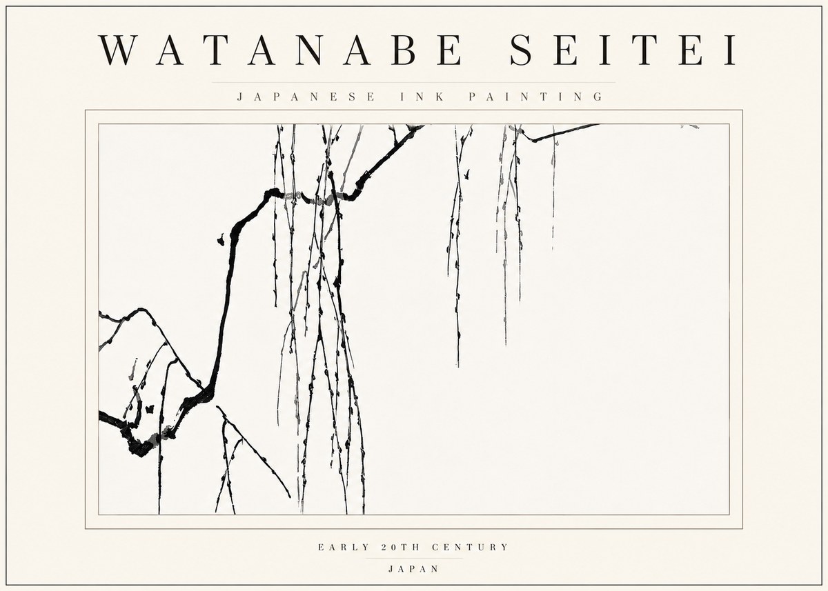 Watanabe Seitei Willow Branches II No5 - Poszter