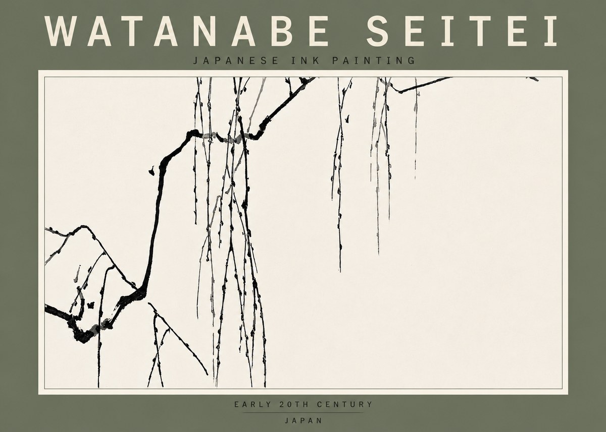 Watanabe Seitei Willow Branches II No6 - Poszter