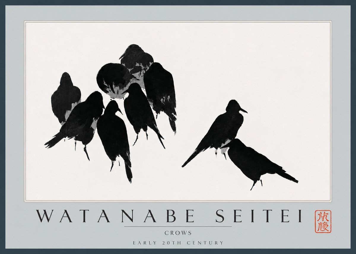 Watanabe Seitei Crows No2 - Poszter