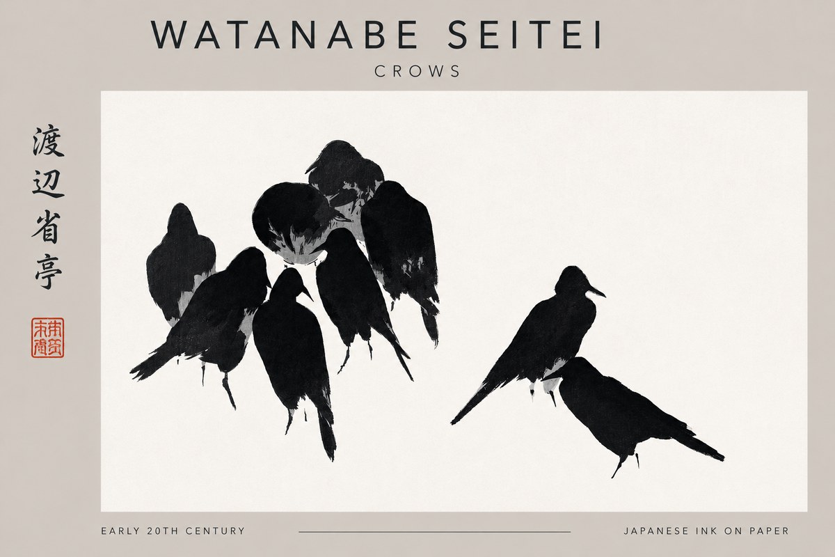 Watanabe Seitei Crows No3 - Poszter