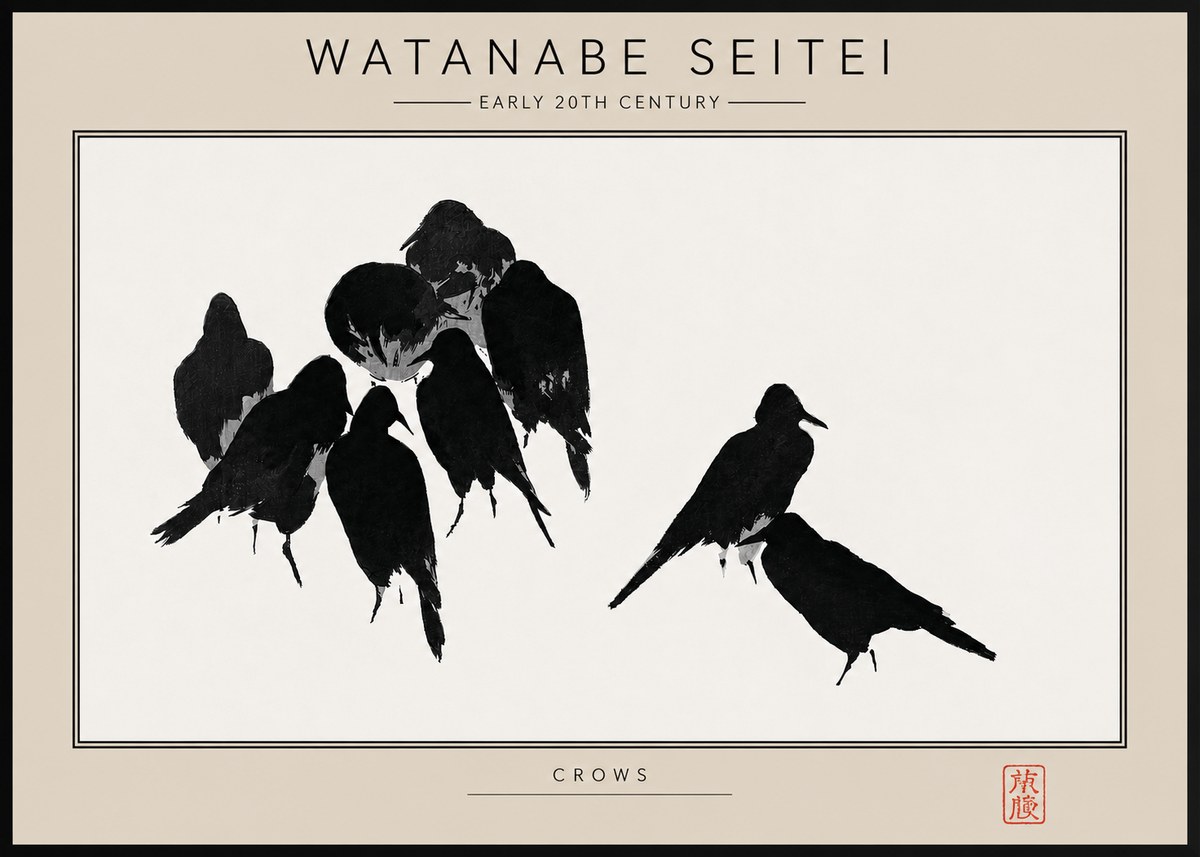 Watanabe Seitei Crows No4 - Poszter