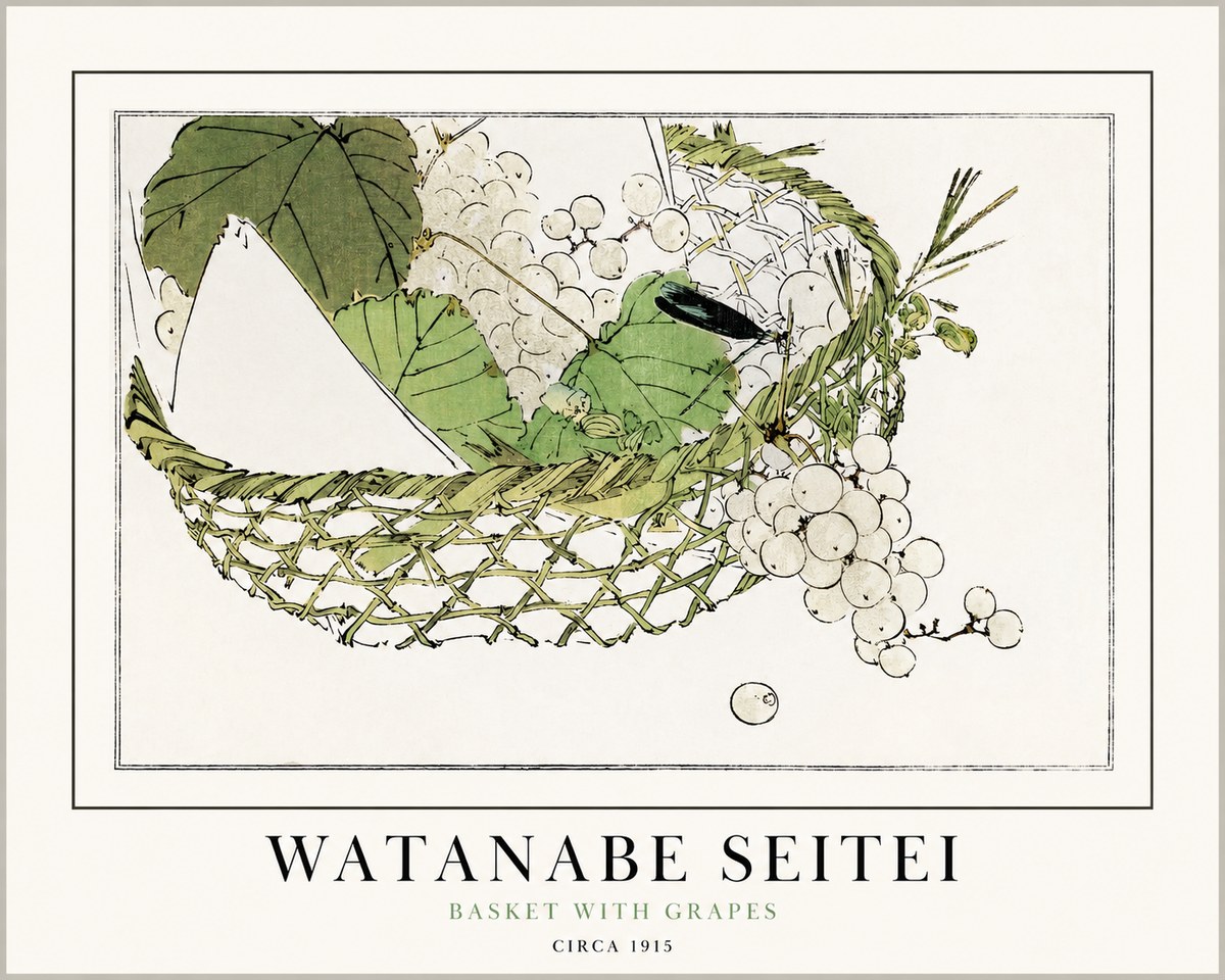 Watanabe Seitei Basket with Grapes No1 - Poszter