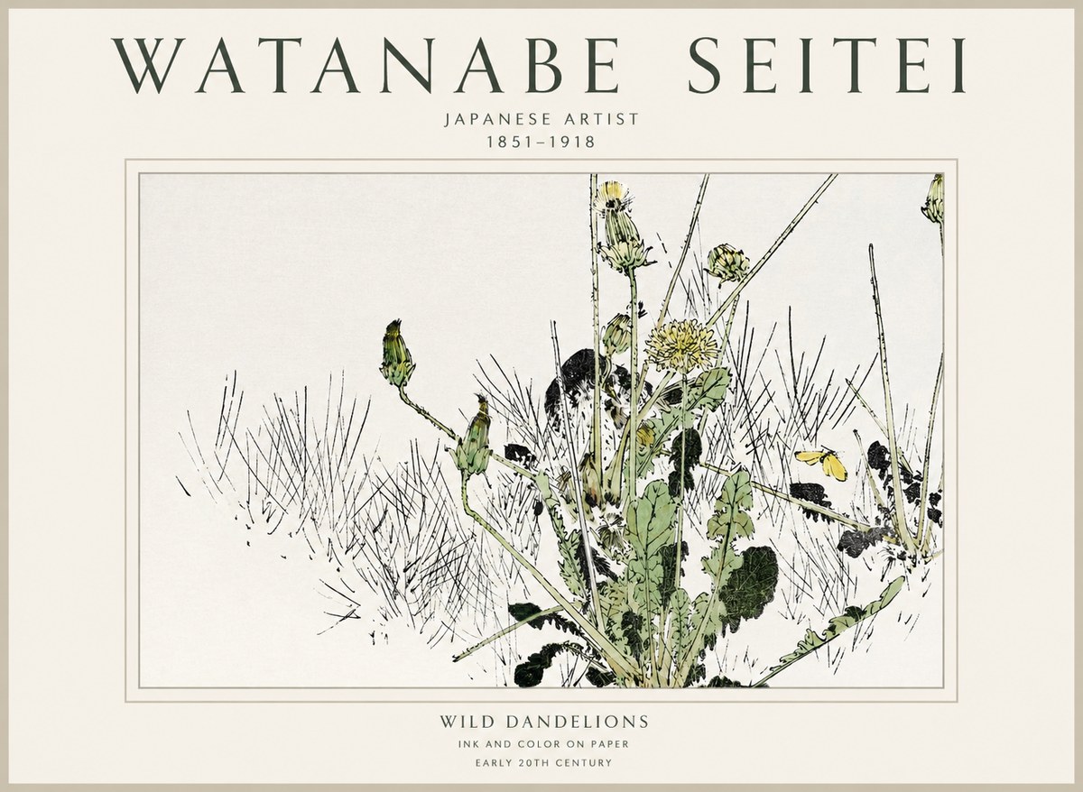 Watanabe Seitei Wild Dandelions No1 - Poszter