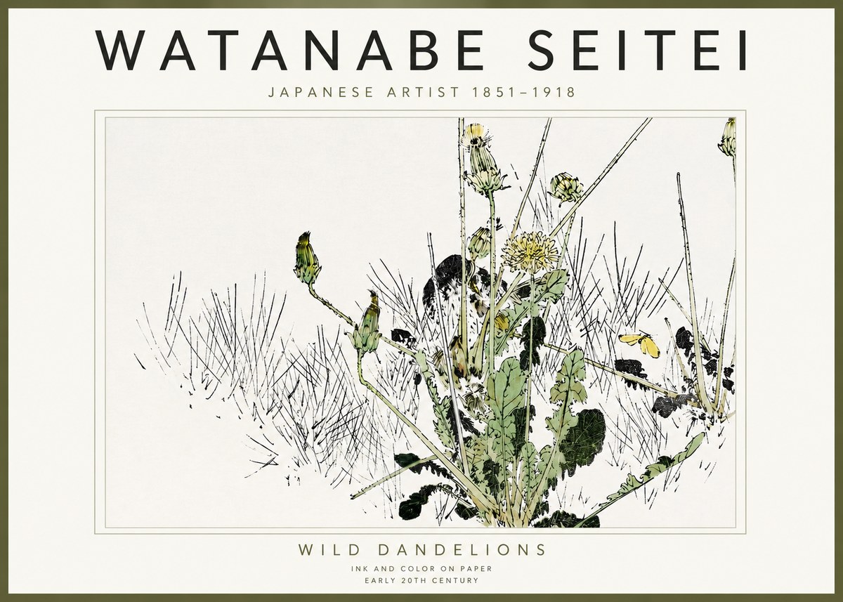 Watanabe Seitei Wild Dandelions No2 - Poszter