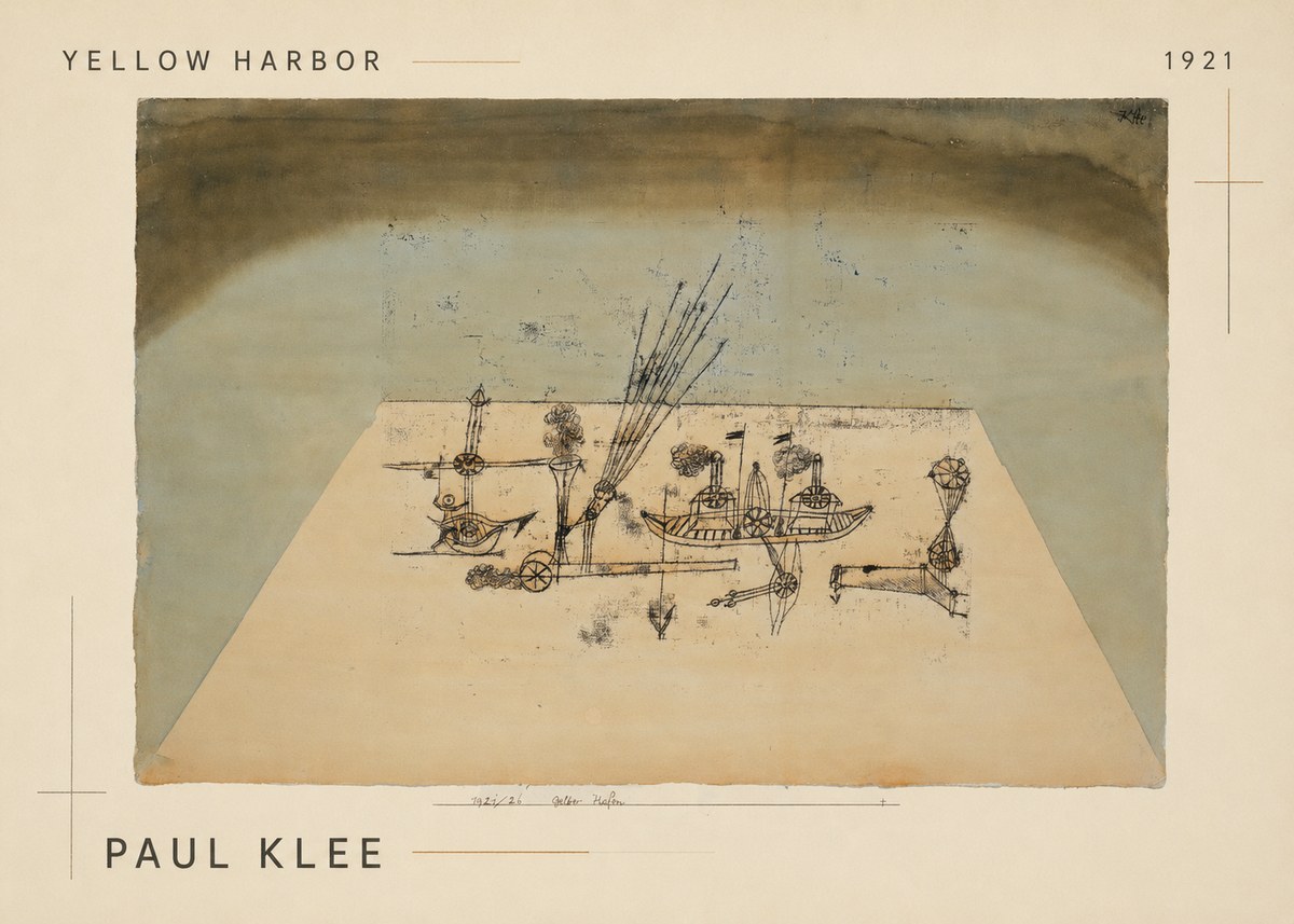 Paul Klee Yellow Harbor No1 - Poszter