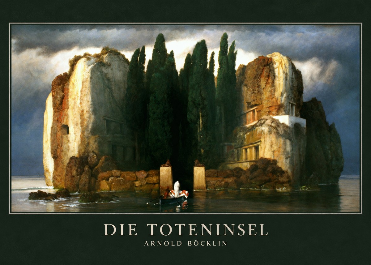 Arnold Böcklin Die Toteninsel II No3 - Poszter
