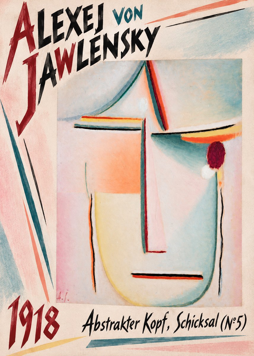 Alexej von Jawlensky Abstrakter Kopf, Schicksal (N°5) No3 - Poszter
