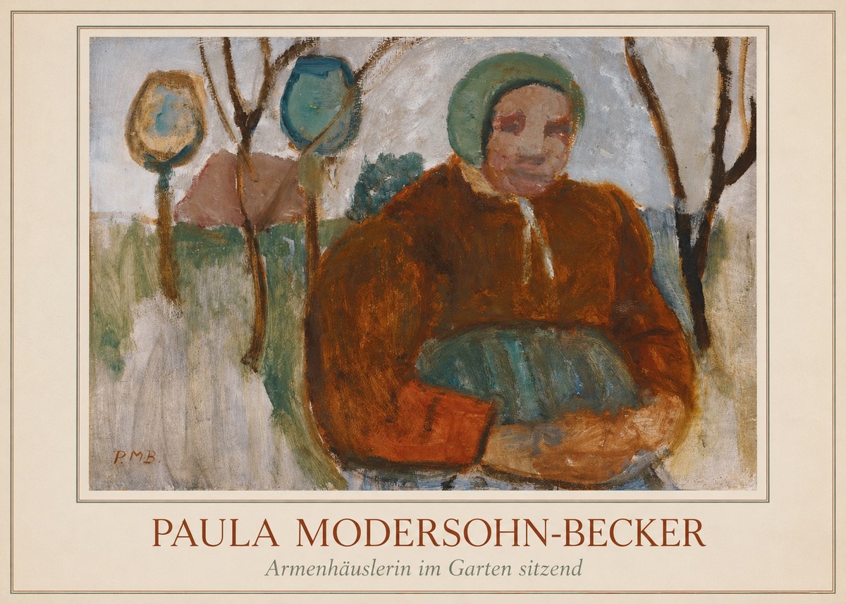 Paula Modersohn-Becker Armenhäuslerin Im Garten Sitzend No3 - Poszter
