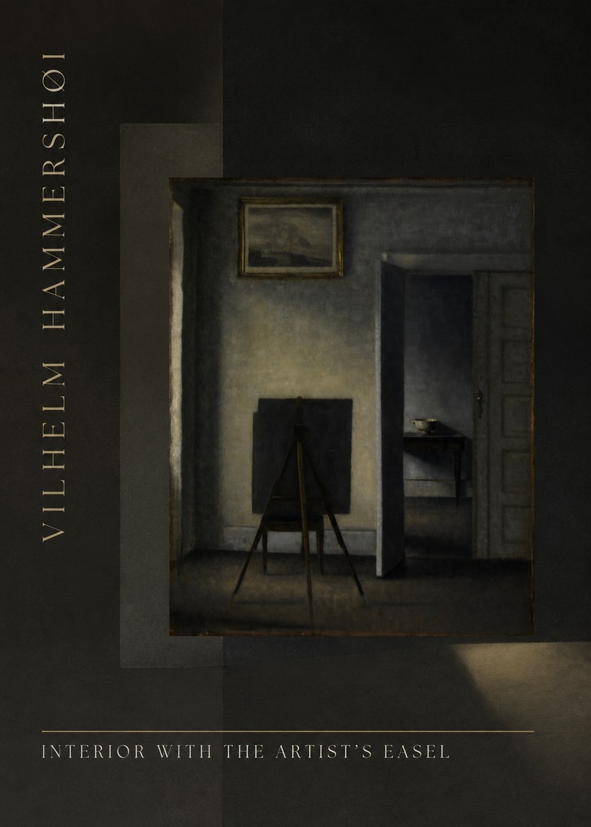 Vilhelm Hammershøi Interior with the Artist's Easel I No5 - Poszter