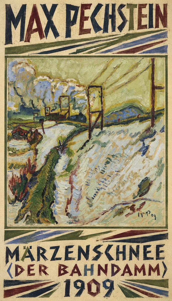 Max Pechstein Märzenschnee (Der Bahndamm) 1909 No1 - Poszter