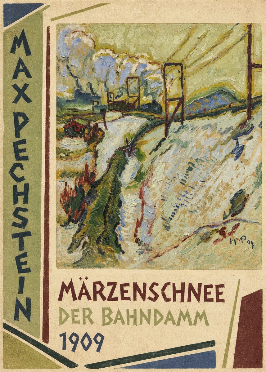 Max Pechstein Märzenschnee (Der Bahndamm) 1909 No3 - Poszter