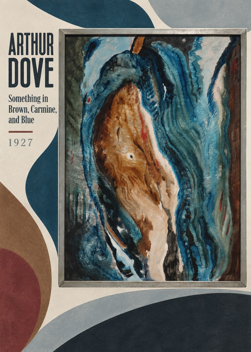 Arthur Dove Something in Brown, Carmine, and Blue No2 - Poszter