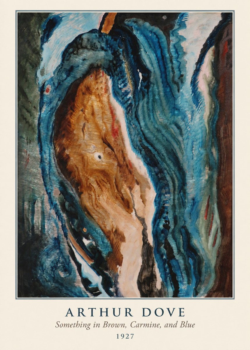 Arthur Dove Something in Brown, Carmine, and Blue No5 - Poszter