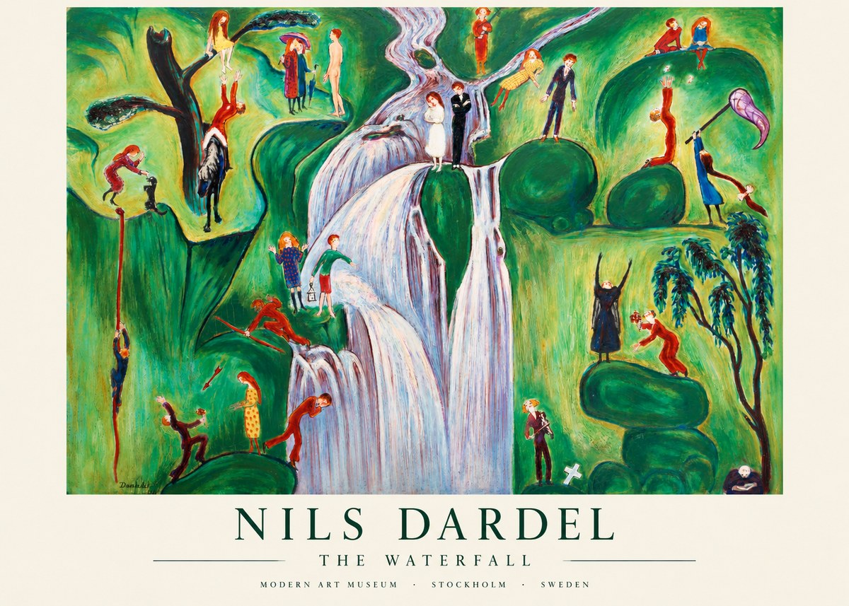 Nils Dardel The Waterfall No1 - Poszter