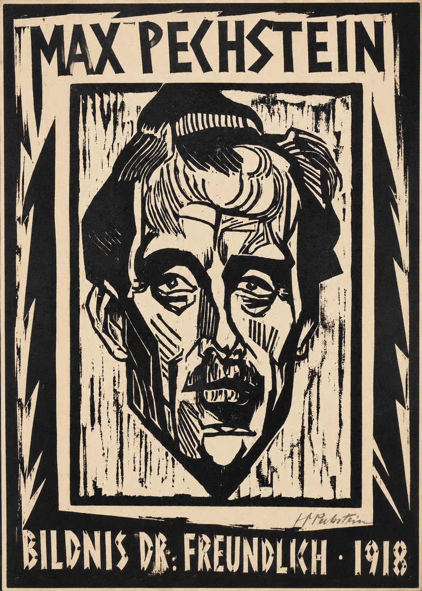Max Pechstein Bildnis Dr. Freundlich • 1918 No1 - Poszter