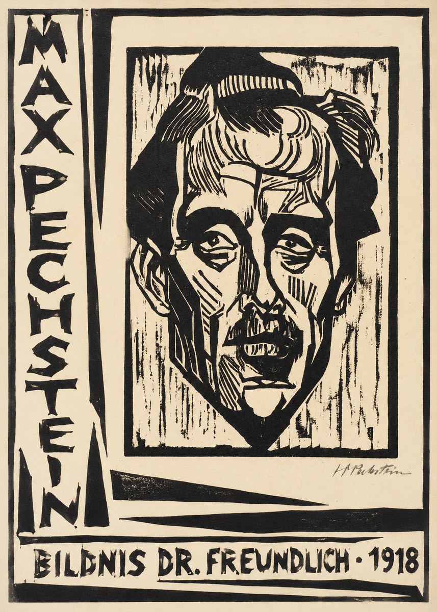 Max Pechstein Bildnis Dr. Freundlich • 1918 No2 - Poszter