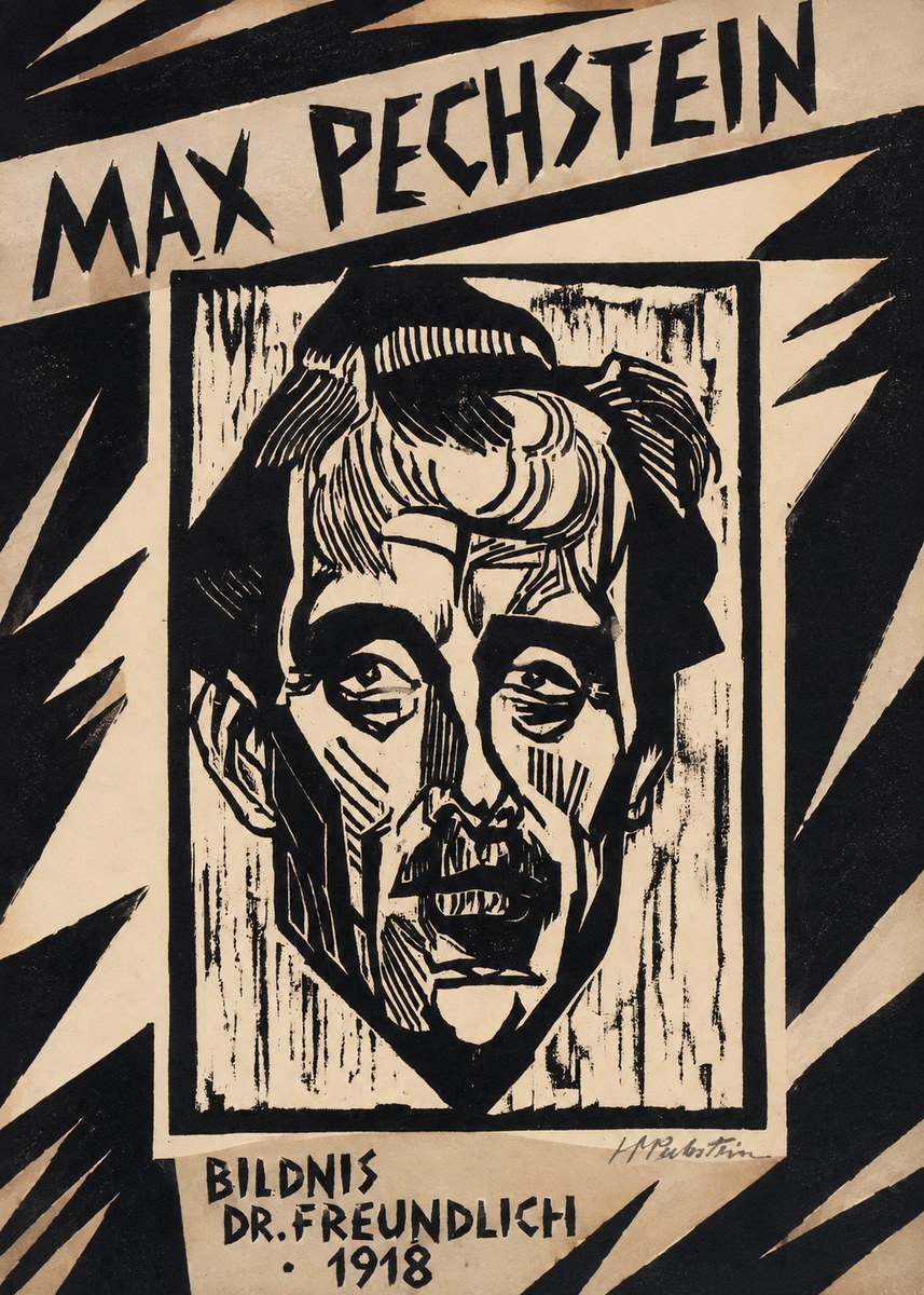 Max Pechstein Bildnis Dr. Freundlich • 1918 No4 - Poszter