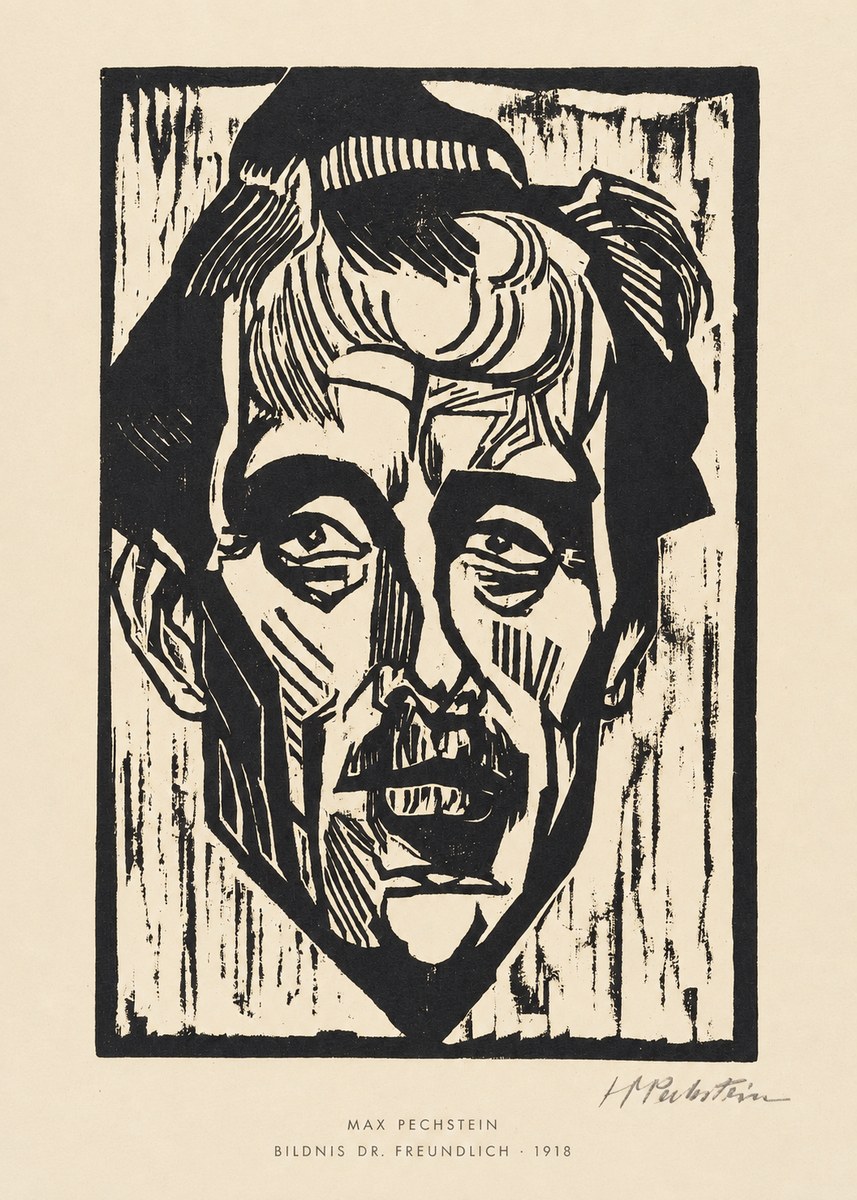 Max Pechstein Bildnis Dr. Freundlich • 1918 No5 - Poszter