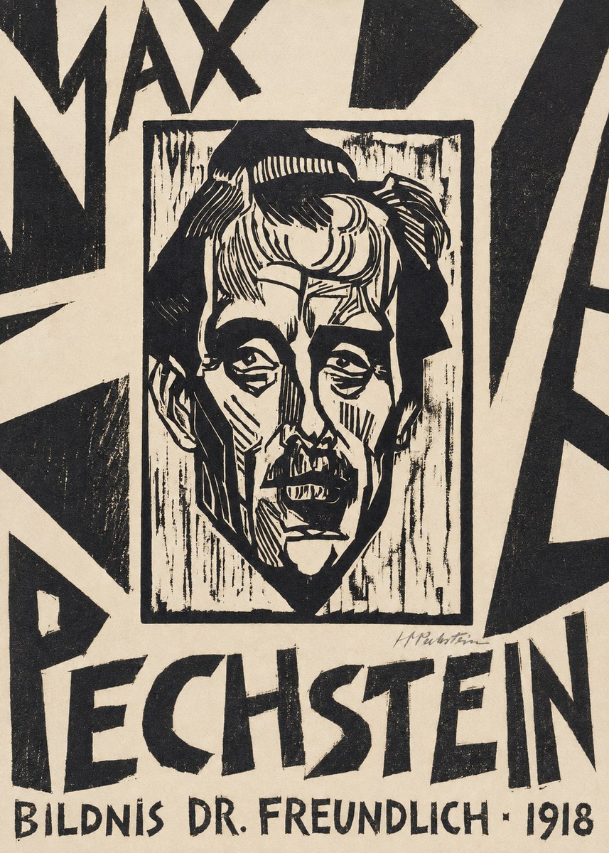 Max Pechstein Bildnis Dr. Freundlich • 1918 No6 - Poszter