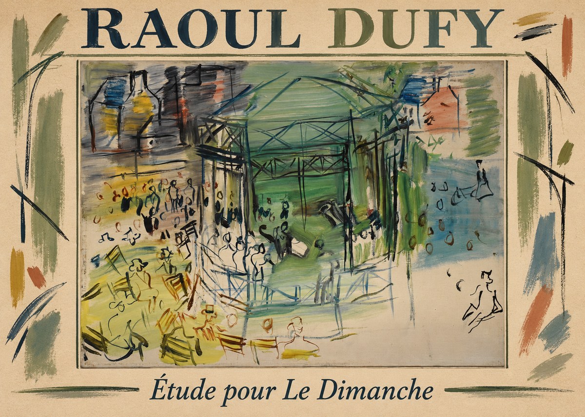 Raoul Dufy Étude Pour Le Dimanche No1 - Poszter