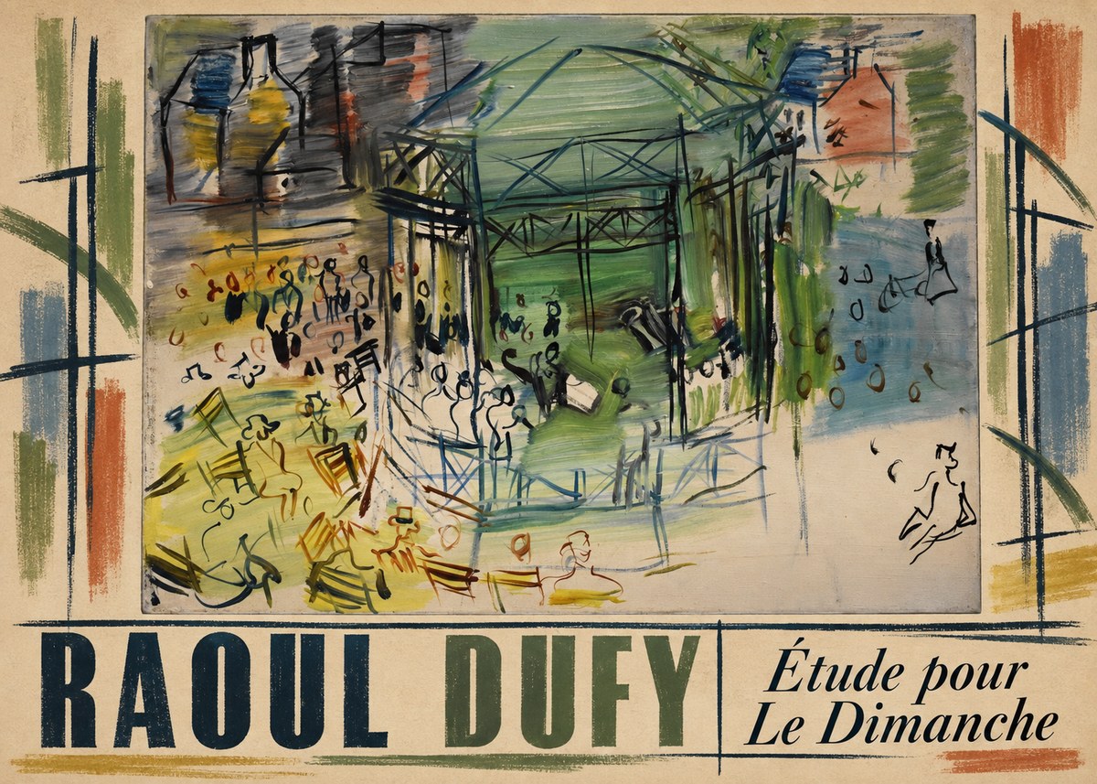 Raoul Dufy Étude Pour Le Dimanche No3 - Poszter
