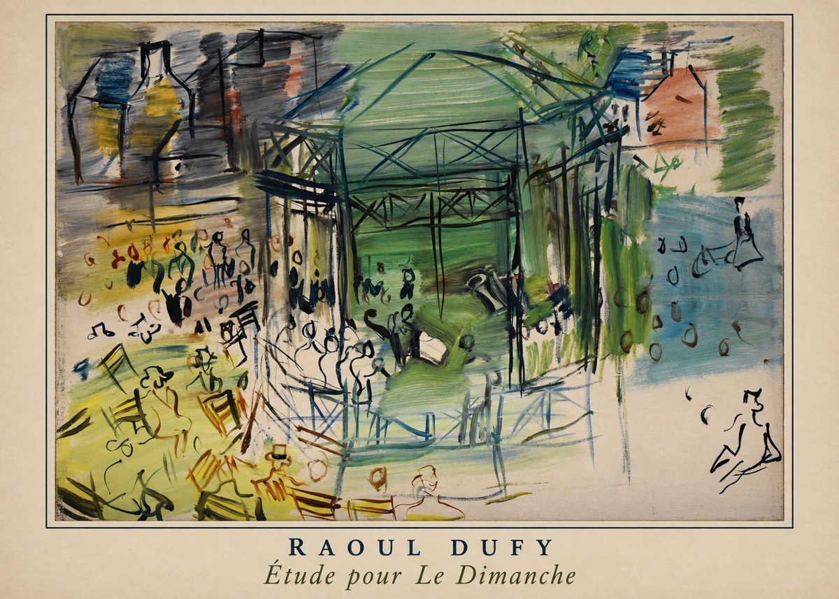 Raoul Dufy Étude Pour Le Dimanche No4 - Poszter