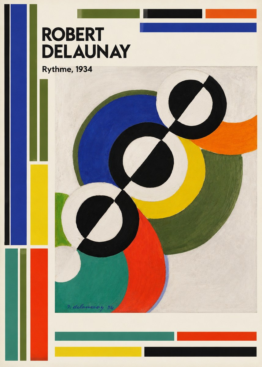 Robert Delaunay Rythme, 1934 No2 - Poszter