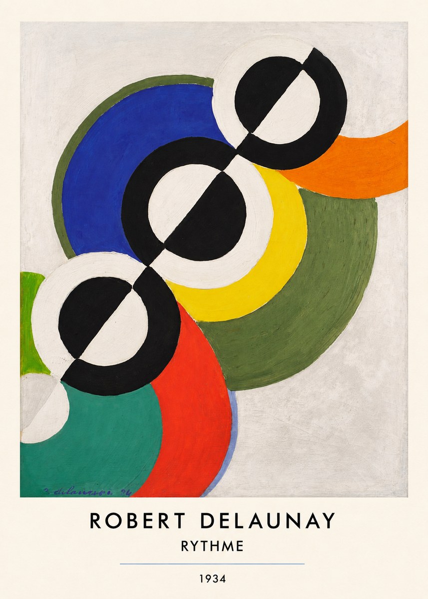 Robert Delaunay Rythme, 1934 No5 - Poszter