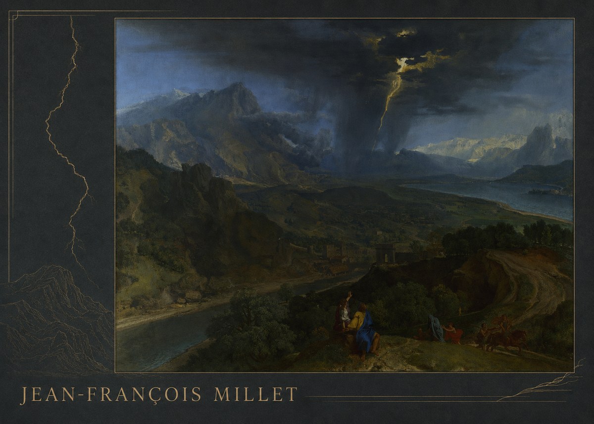 Jean-François Millet The Thunderbolt No2 - Poszter