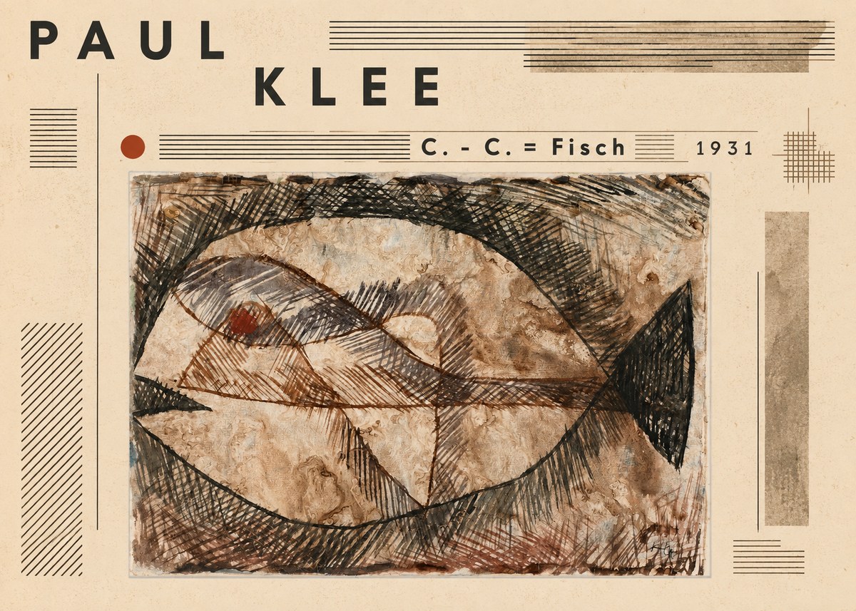 Paul Klee C. - C. = Fisch No6 - Poszter