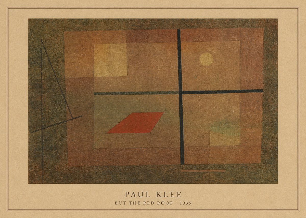 Paul Klee But the Red Roof No3 - Poszter