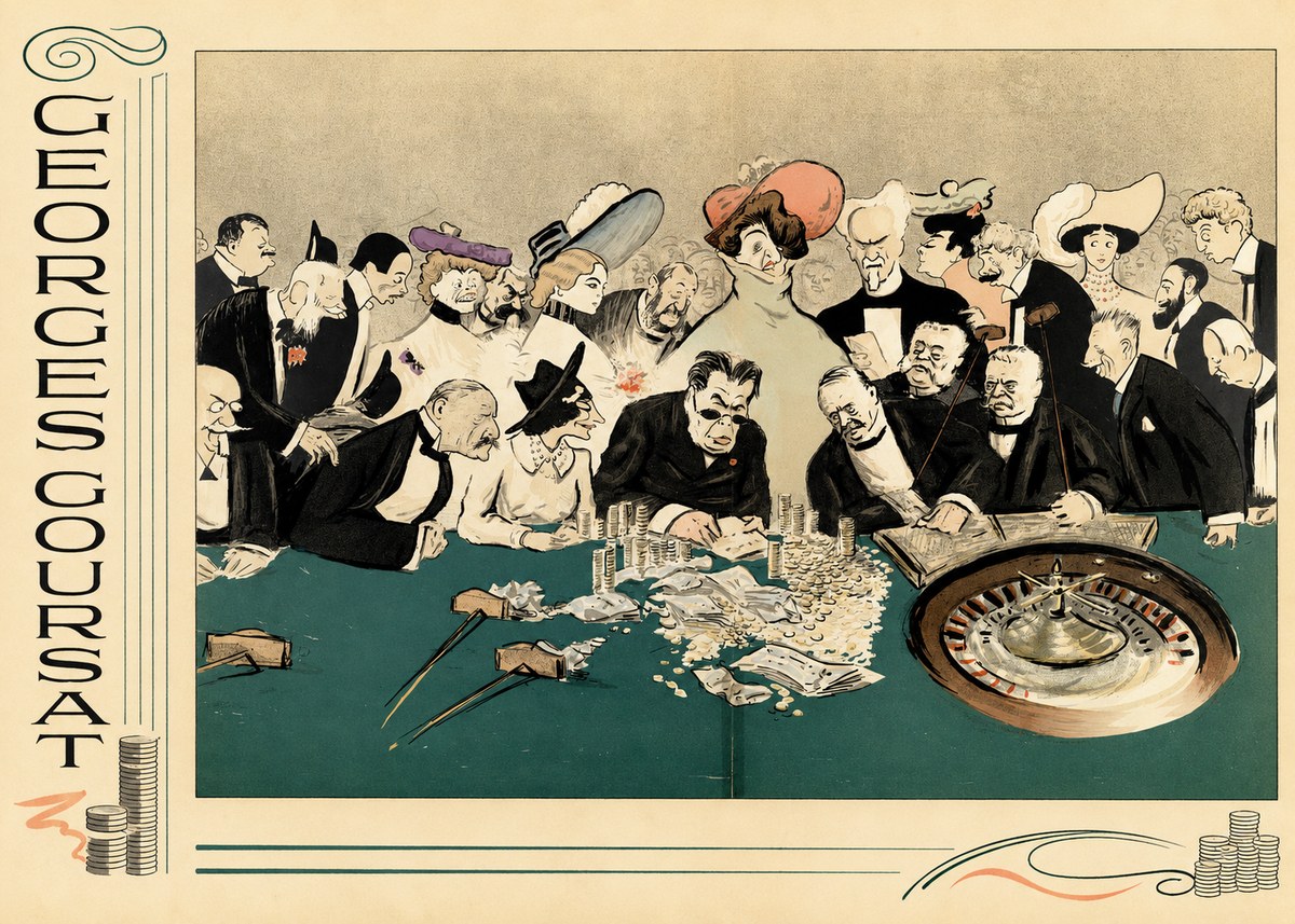 Georges Goursat At the Roulette Table No4 - Poszter