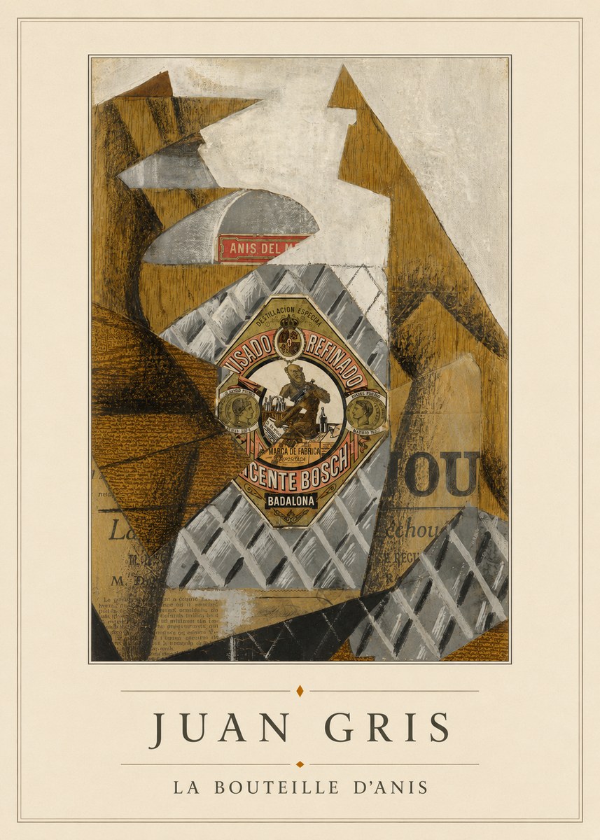 Juan Gris La Bouteille D'anis No4 - Poszter