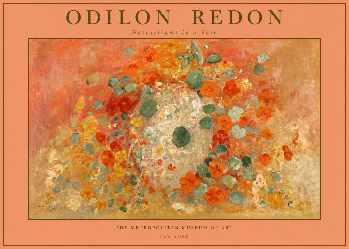 Odilon Redon Nasturtiums in a Vase No2 - Poszter