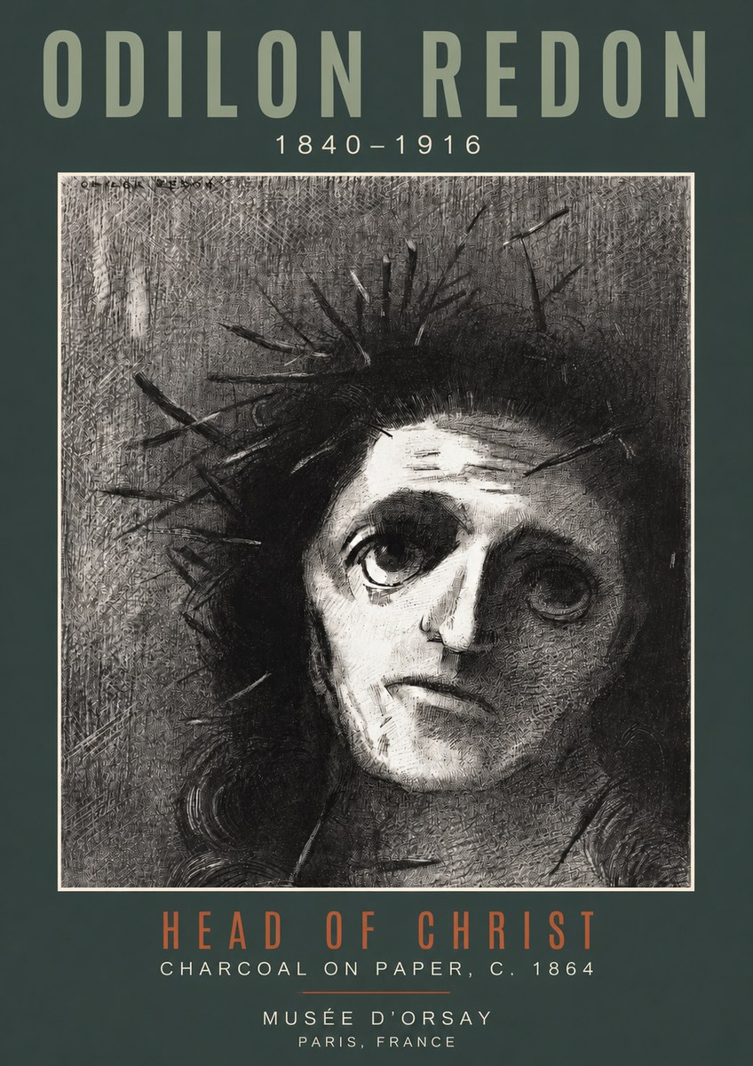 Odilon Redon Head of Christ I No2 - Poszter