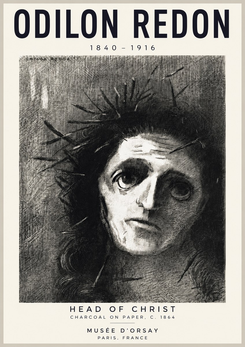 Odilon Redon Head of Christ I No4 - Poszter
