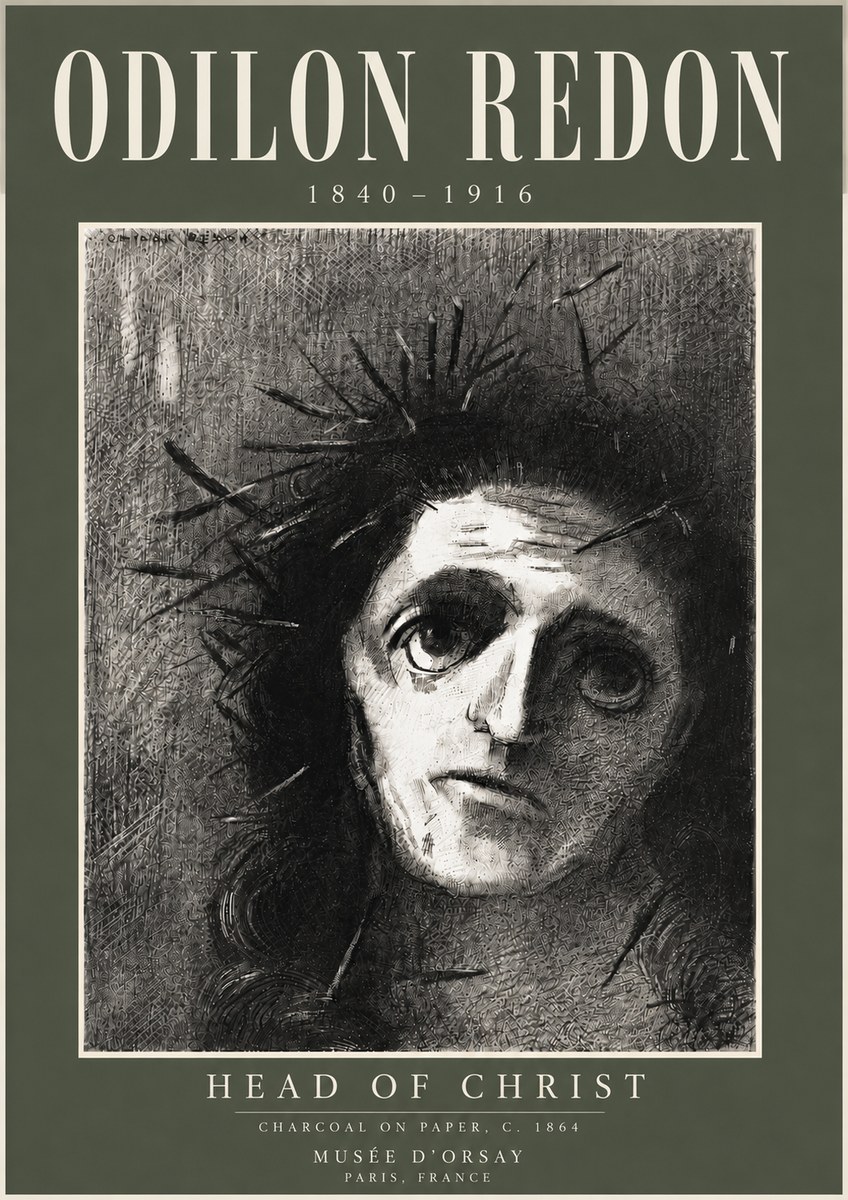 Odilon Redon Head of Christ I No5 - Poszter