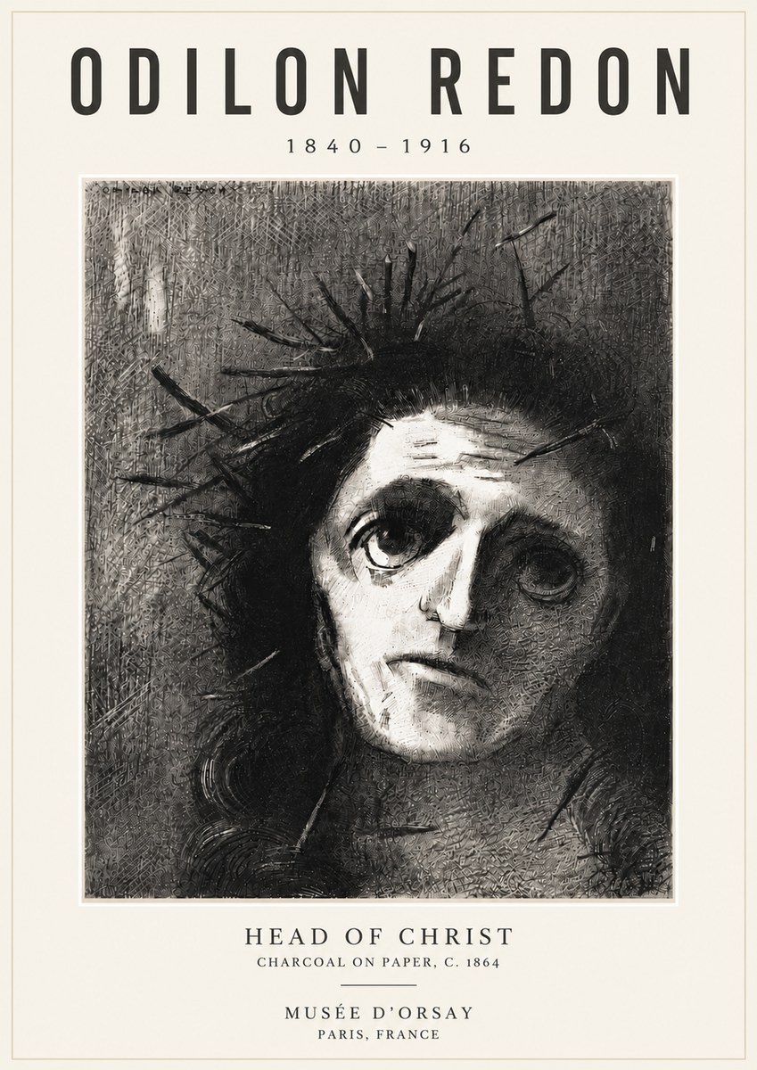 Odilon Redon Head of Christ I No6 - Poszter