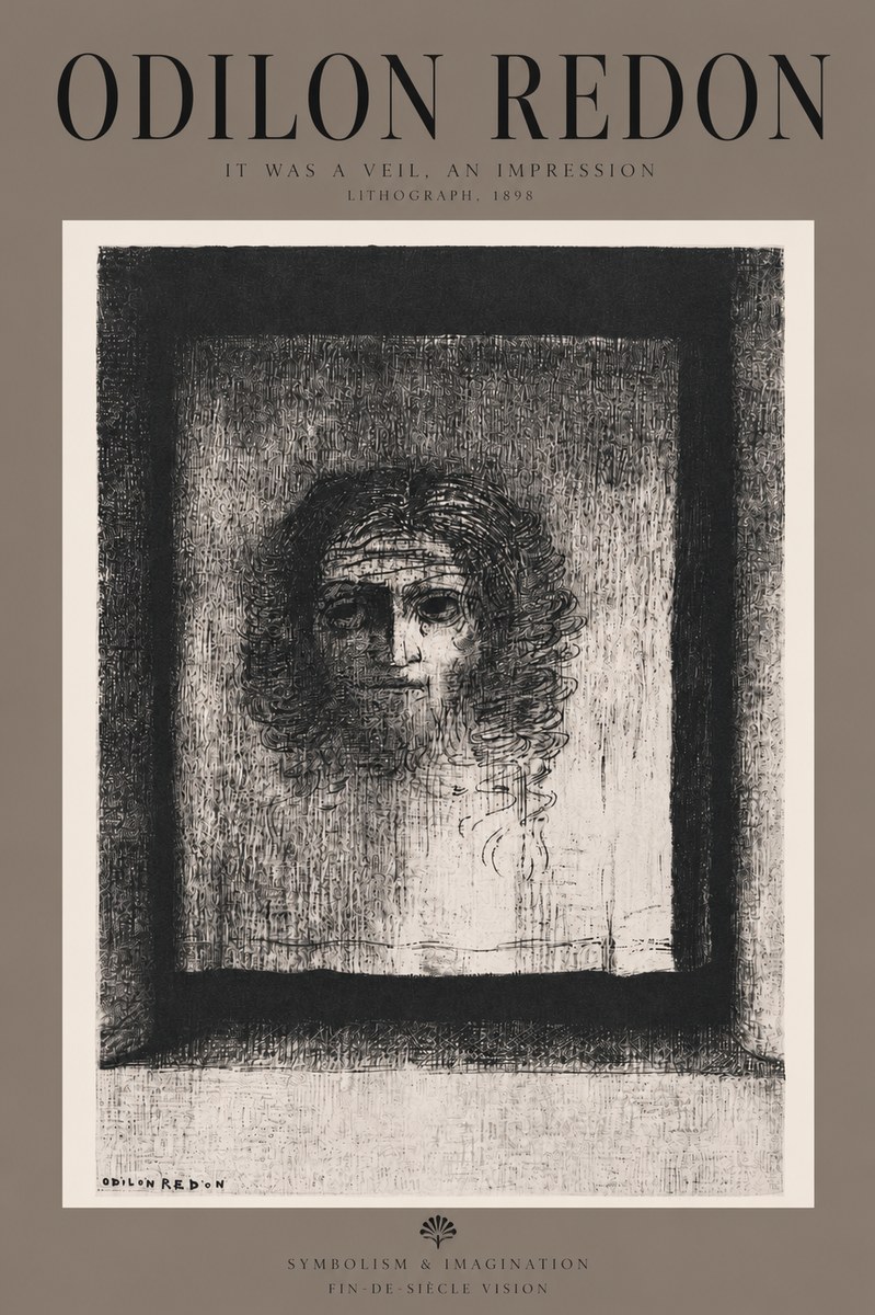 Odilon Redon It Was a Veil, an Impression No4 - Poszter