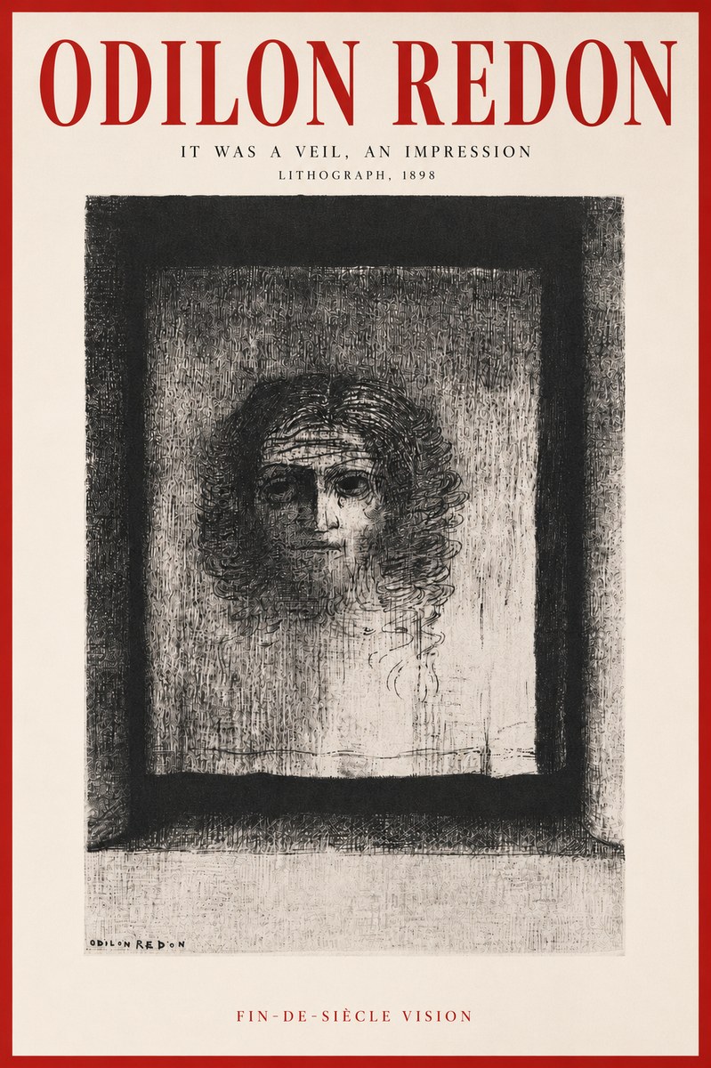 Odilon Redon It Was a Veil, an Impression No5 - Poszter